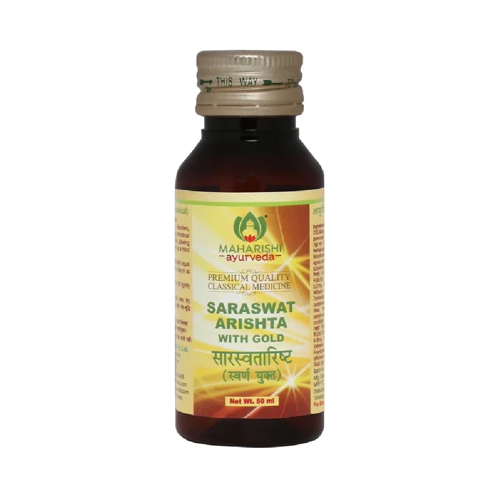 Maharishi Ayurveda Saraswatarishta (With Gold) - Brain Tonic, 50ml-1.webp